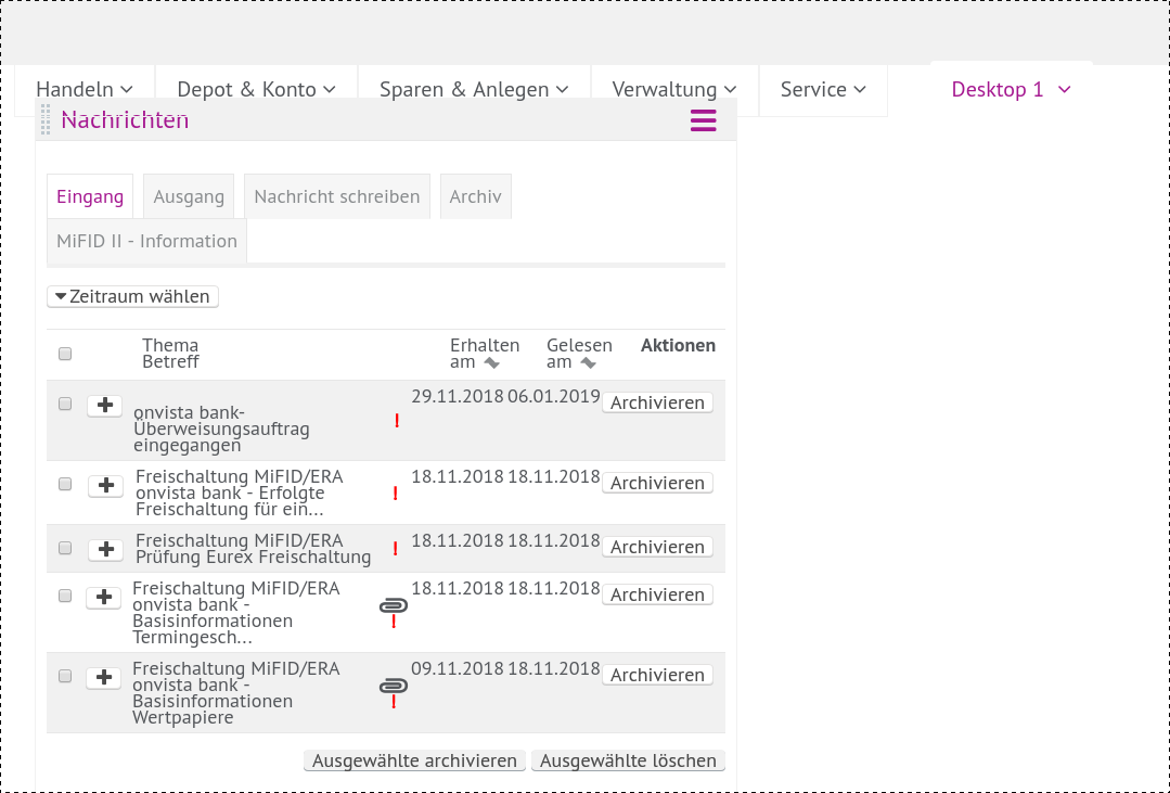 Onvista Desktops